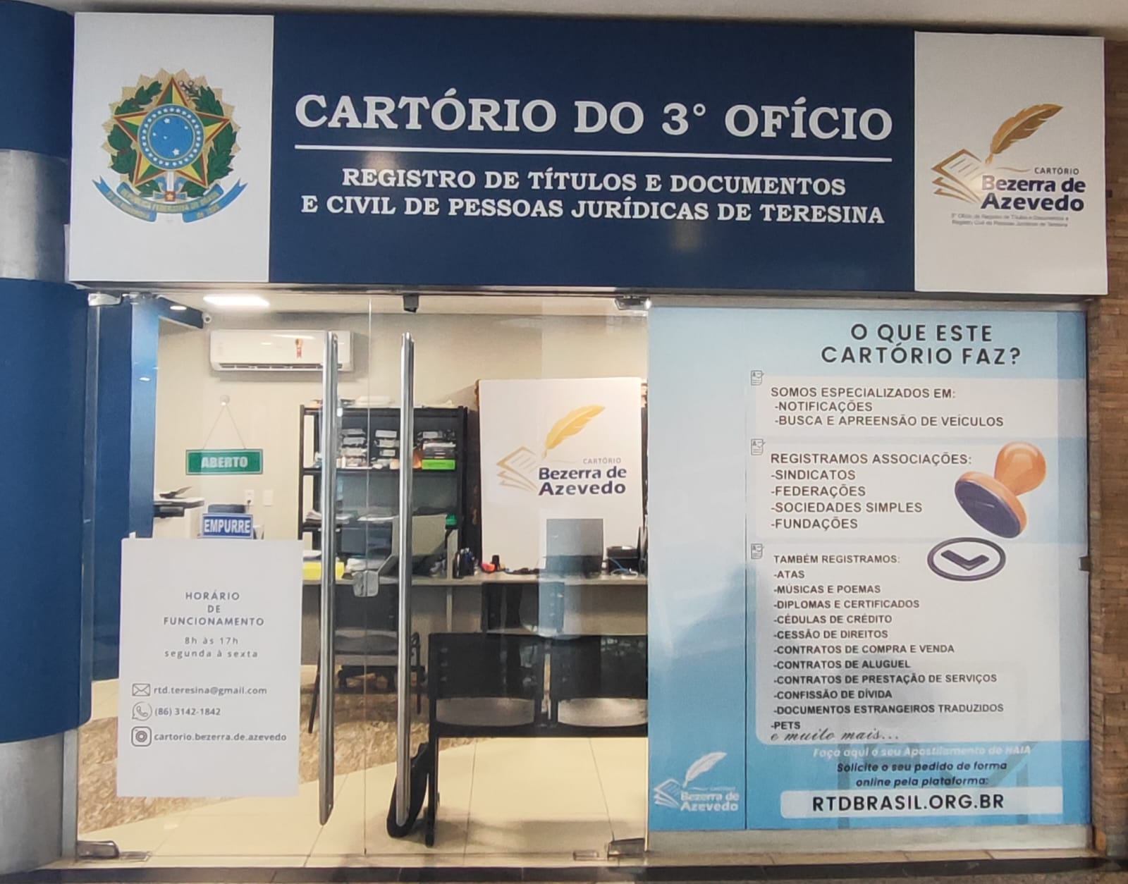 Fachada do Cartório Bezerra de Azevedo